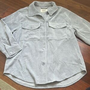 Ashley by 24 International Utility Collection Lilac Purple Corduroy Shacket XL